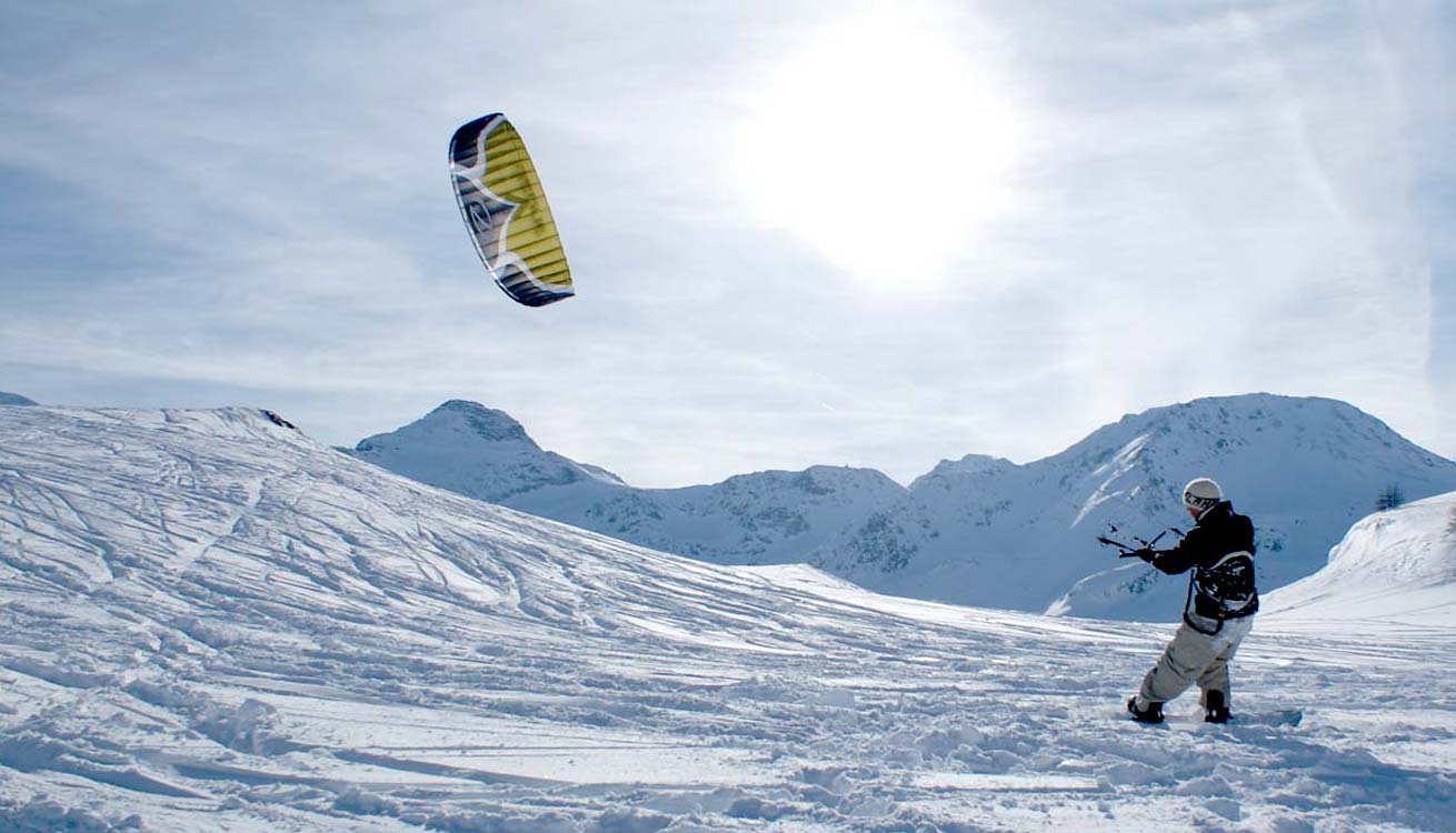 Snowkite in Leukerbad